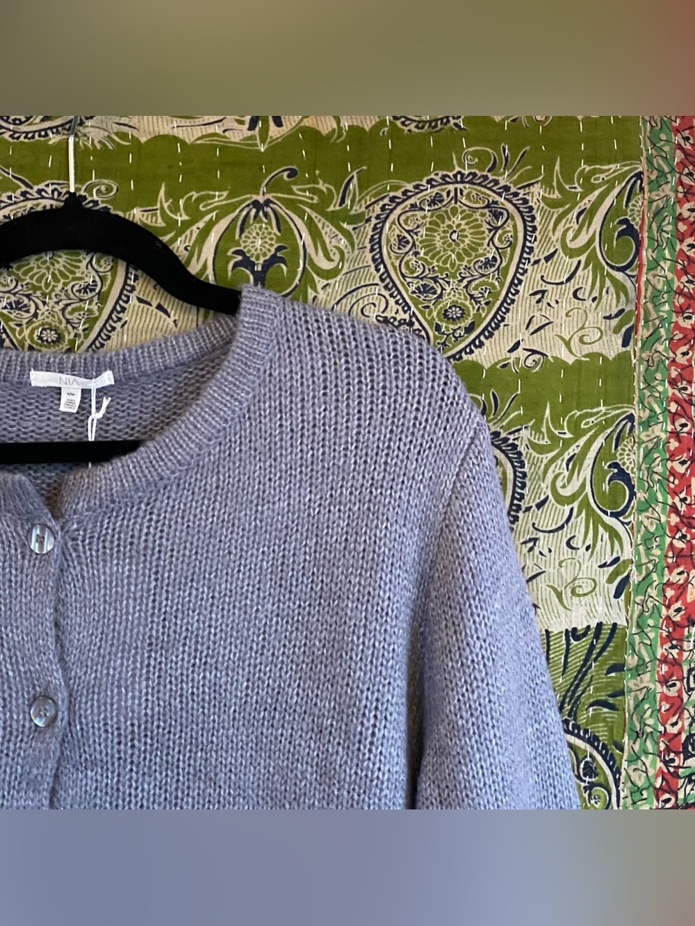 NWT Nia the Brand Grey Ariana Soft Girl Minimalist Cardigan Size Small/ Medium - Picture 4 of 14